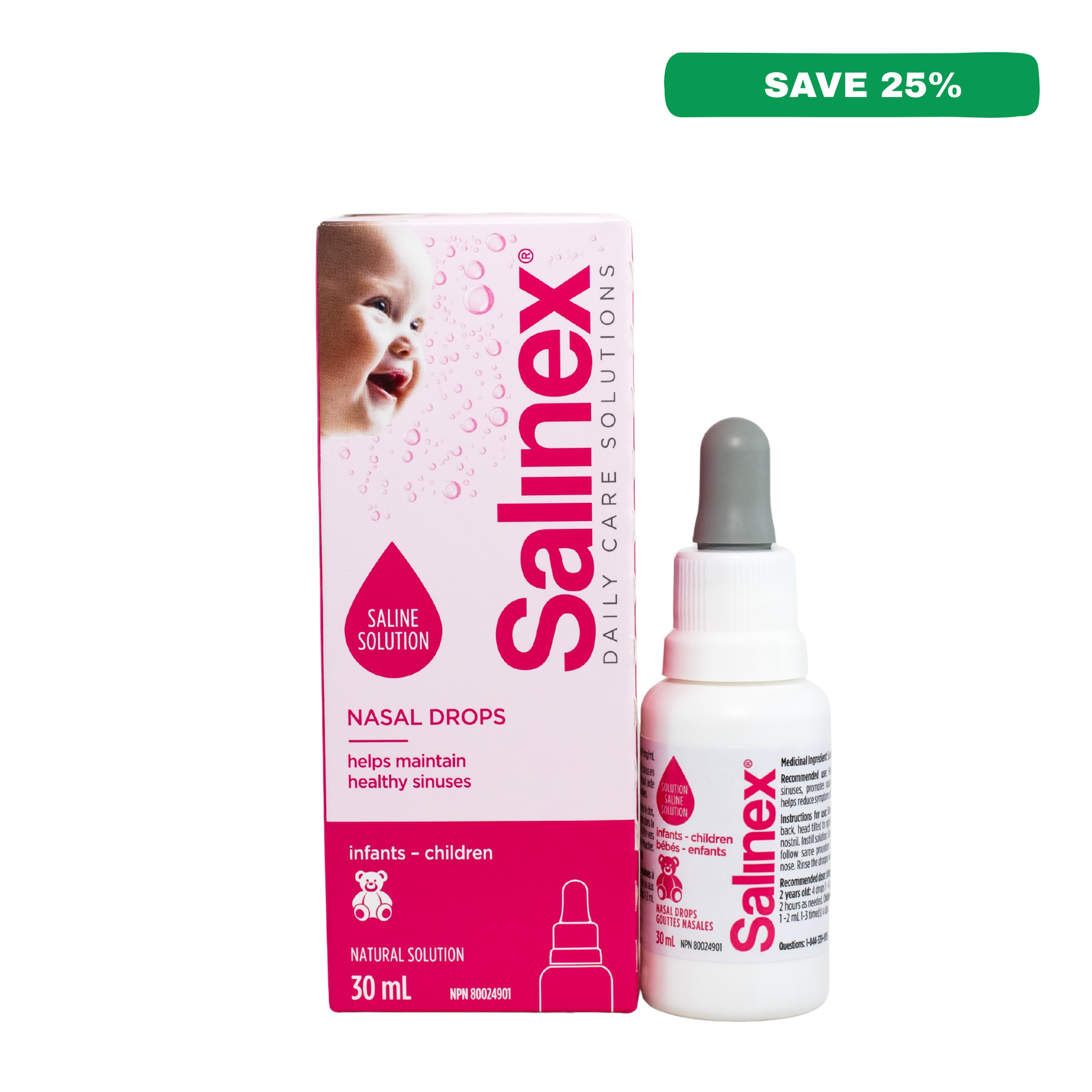 Salinex® Daily Care nasal drops for infants and children