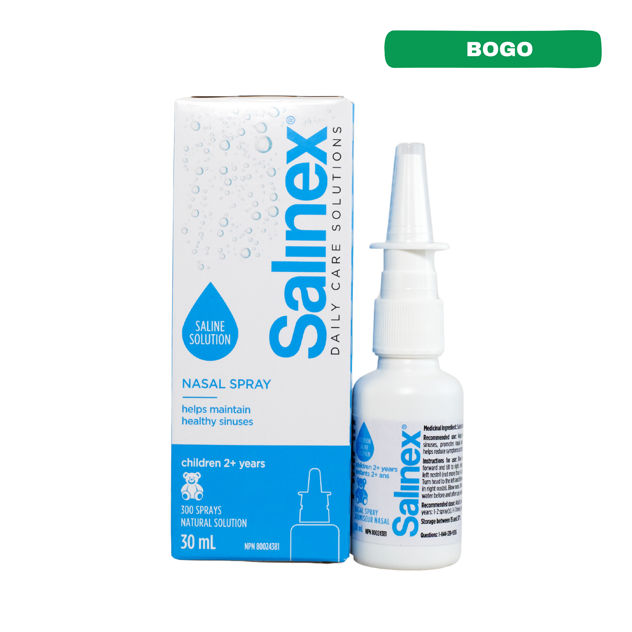 Salinex® Daily Care nasal spray for children 2+ years