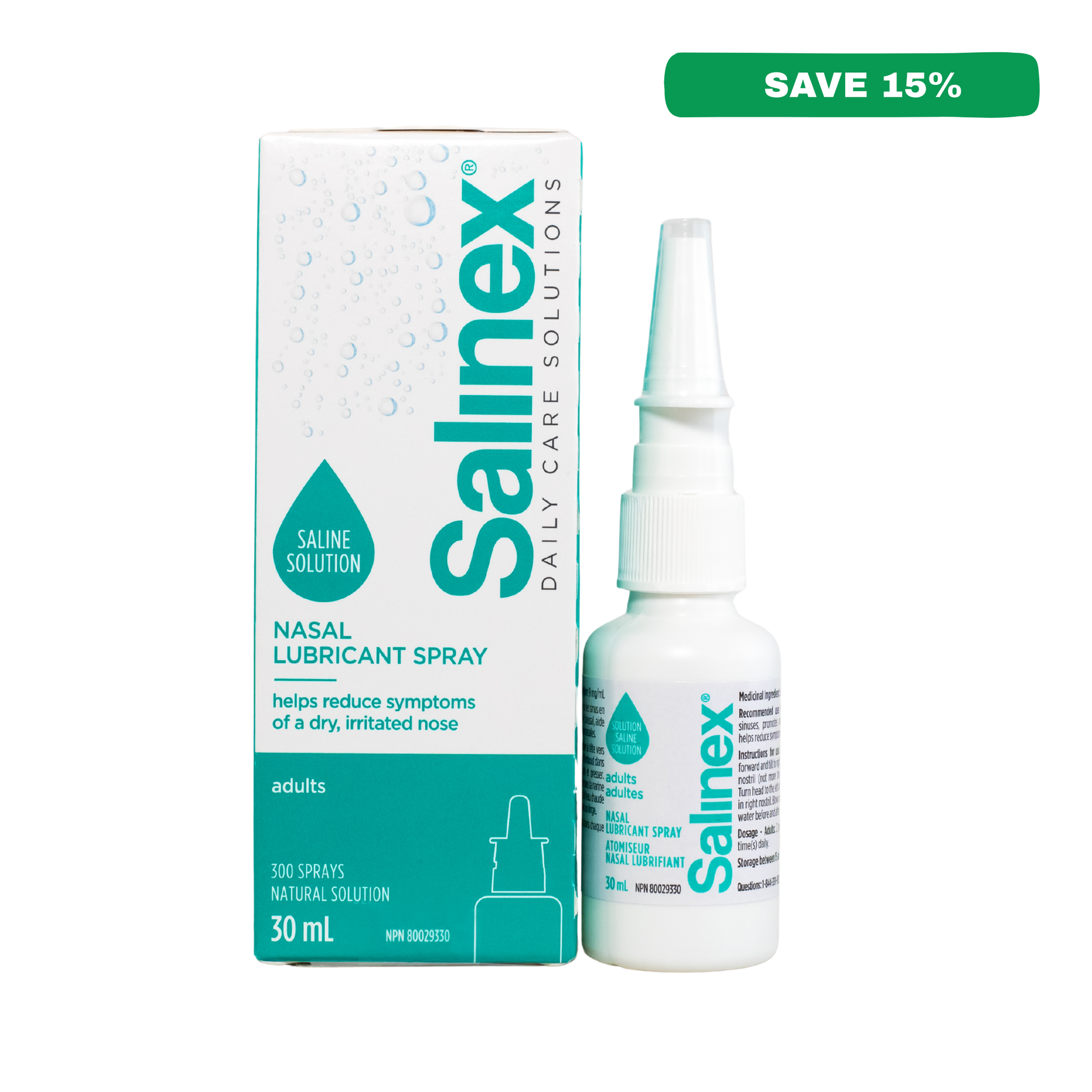 Salinex Nasal Lubricant Spray, Saline Solution for Adults Salinex Nasal Lubricant Spray, Saline Solution for Adults