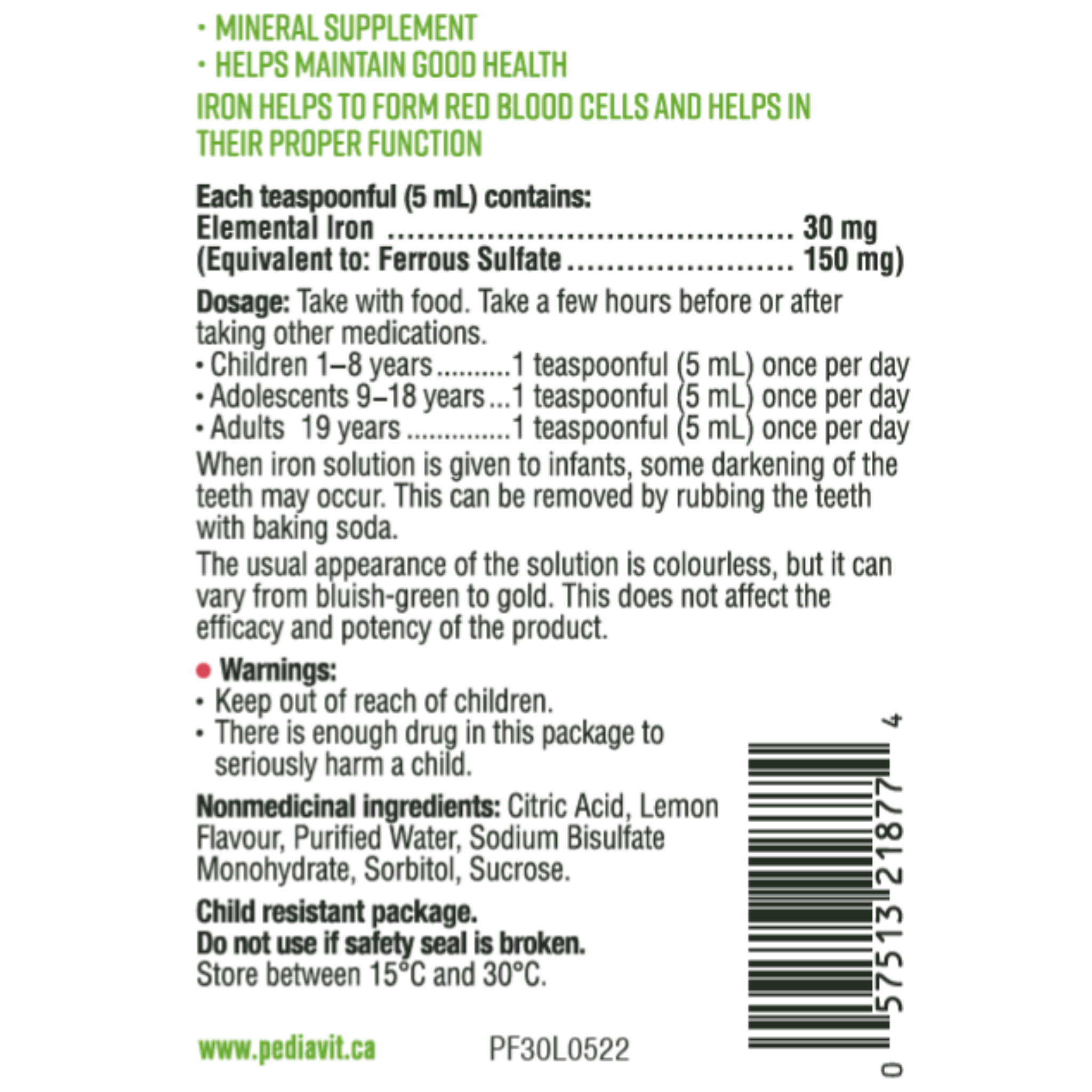PediaFer™ Iron Supplement 250mL 2