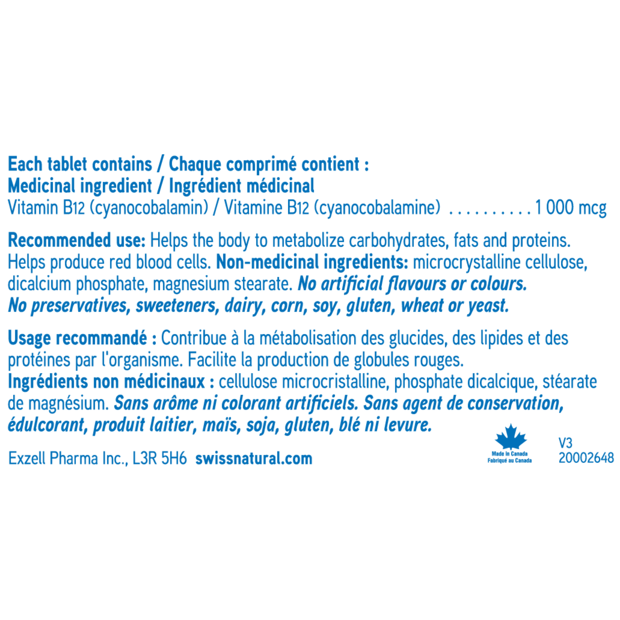 Vitamin B12 1000 mcg 9