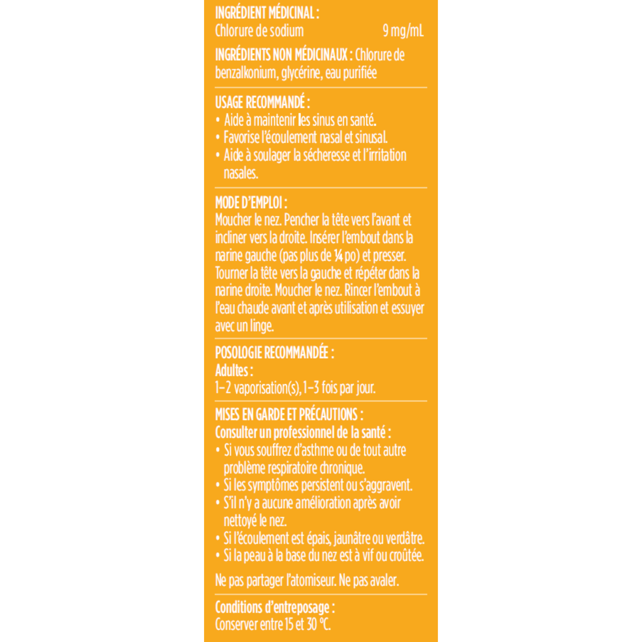 Salinex® Nasal spray, saline solution For adults 4