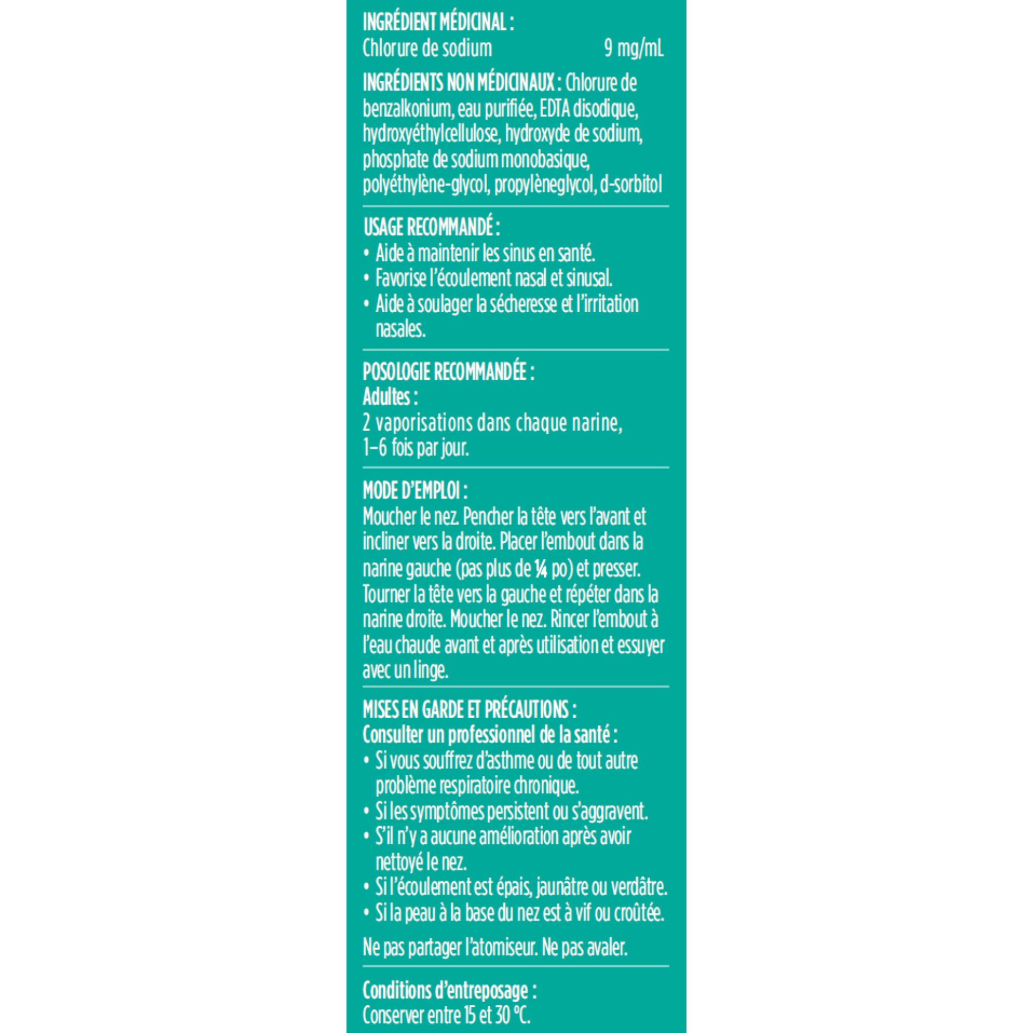 Salinex® Nasal Lubricant Spray, Saline Solution for Adults 5