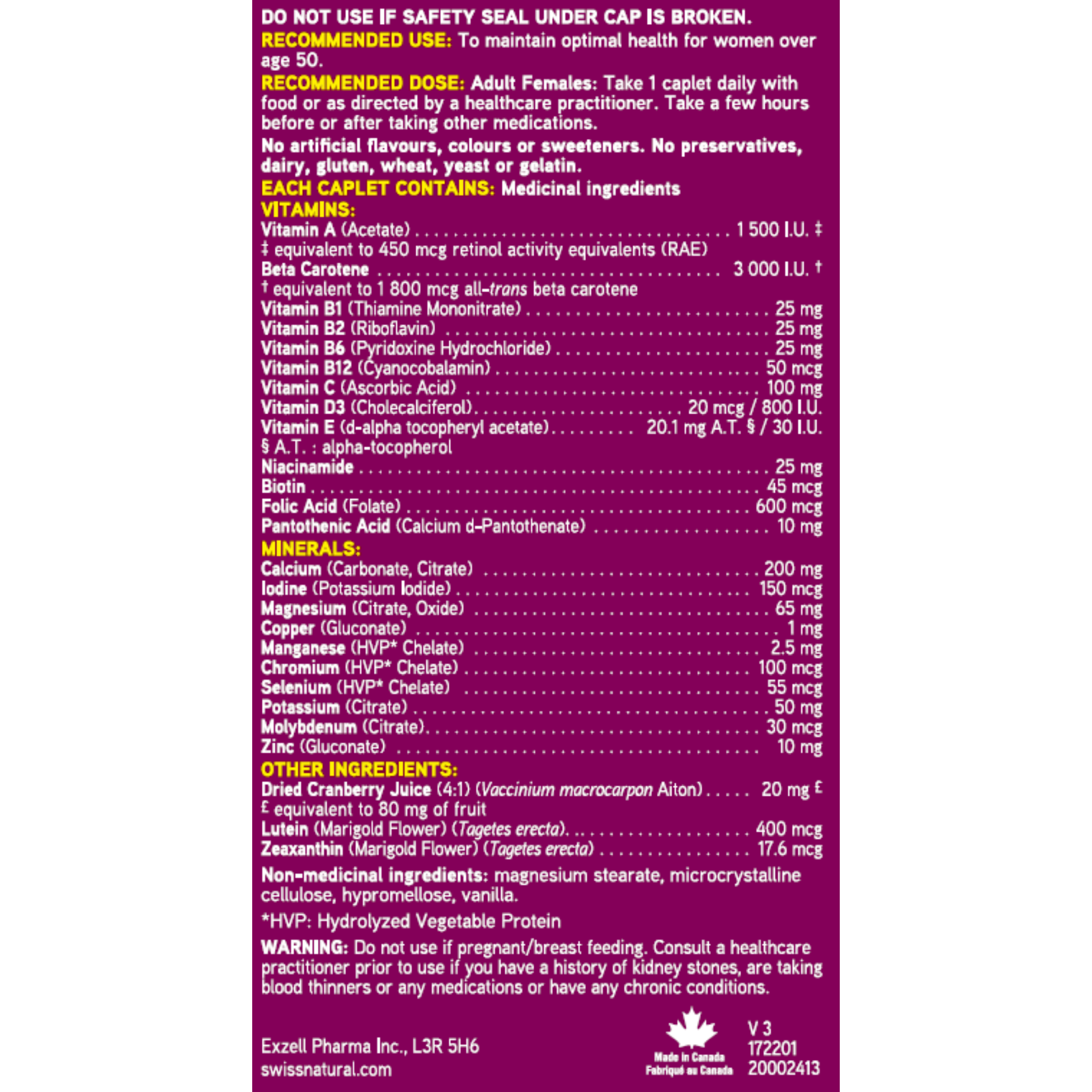 Total One Women 50+ Multi Vitamin & Mineral 6