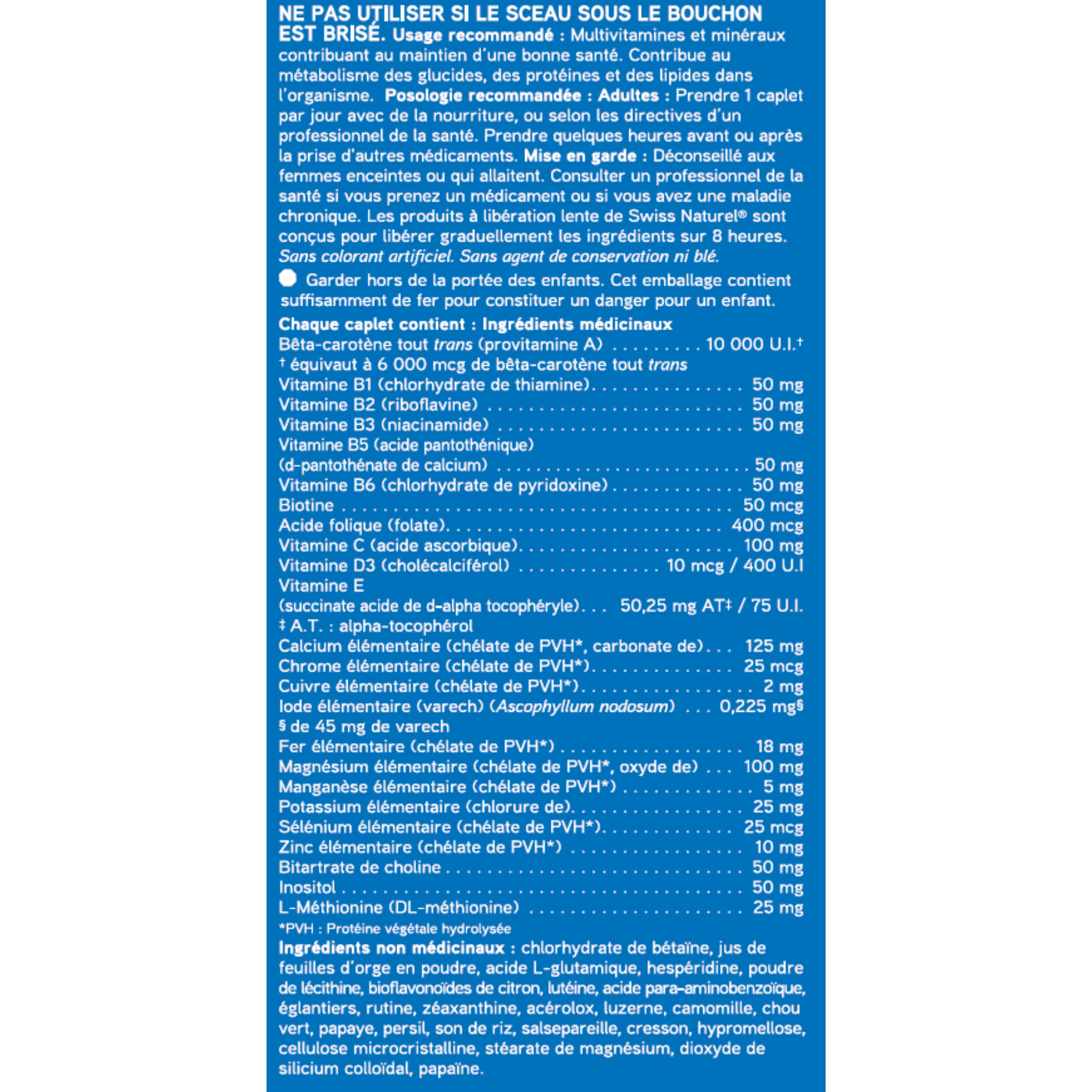 Swiss One 50 Timed Release Multi Vitamin & Mineral 4
