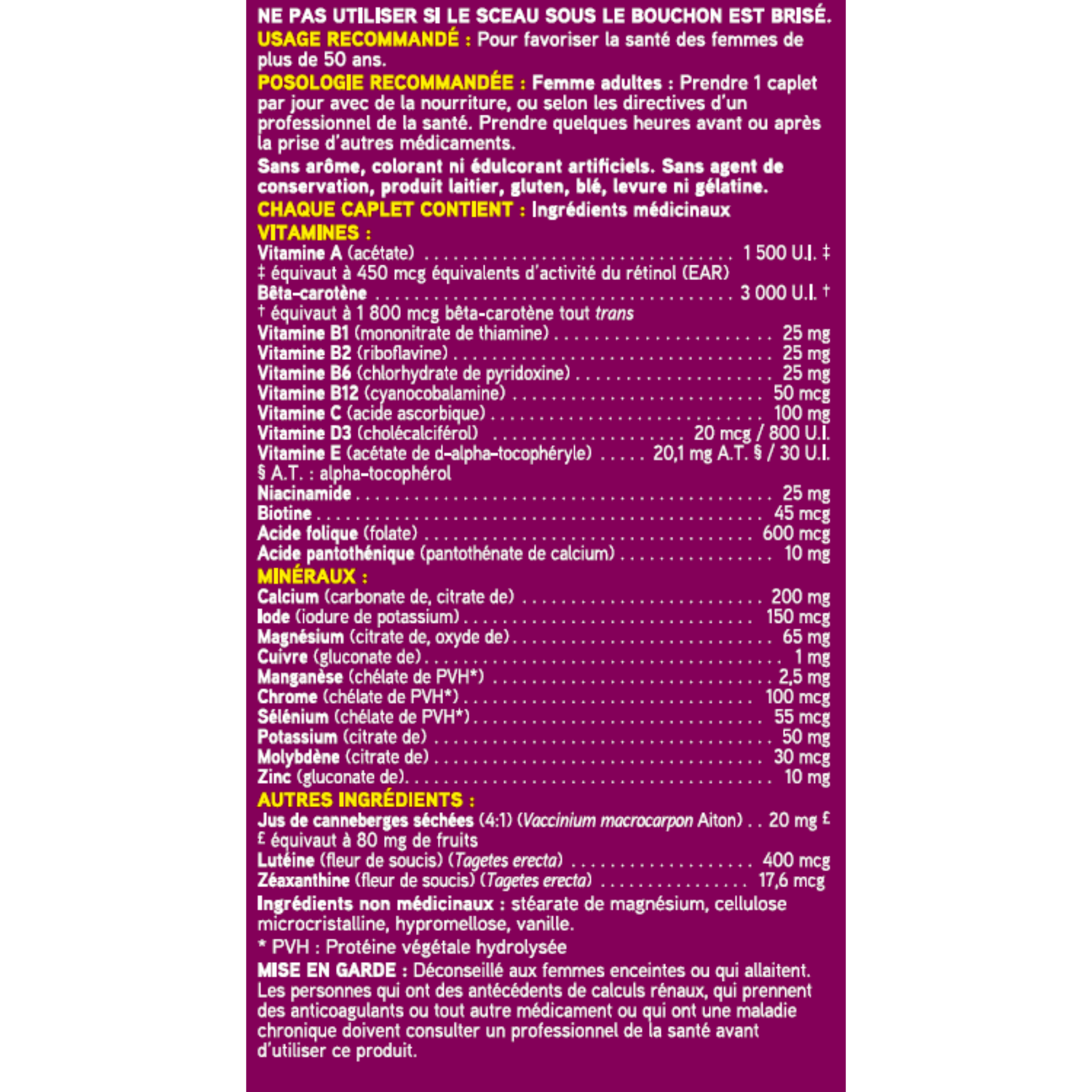 Total One Women 50+ Multi Vitamin & Mineral 7