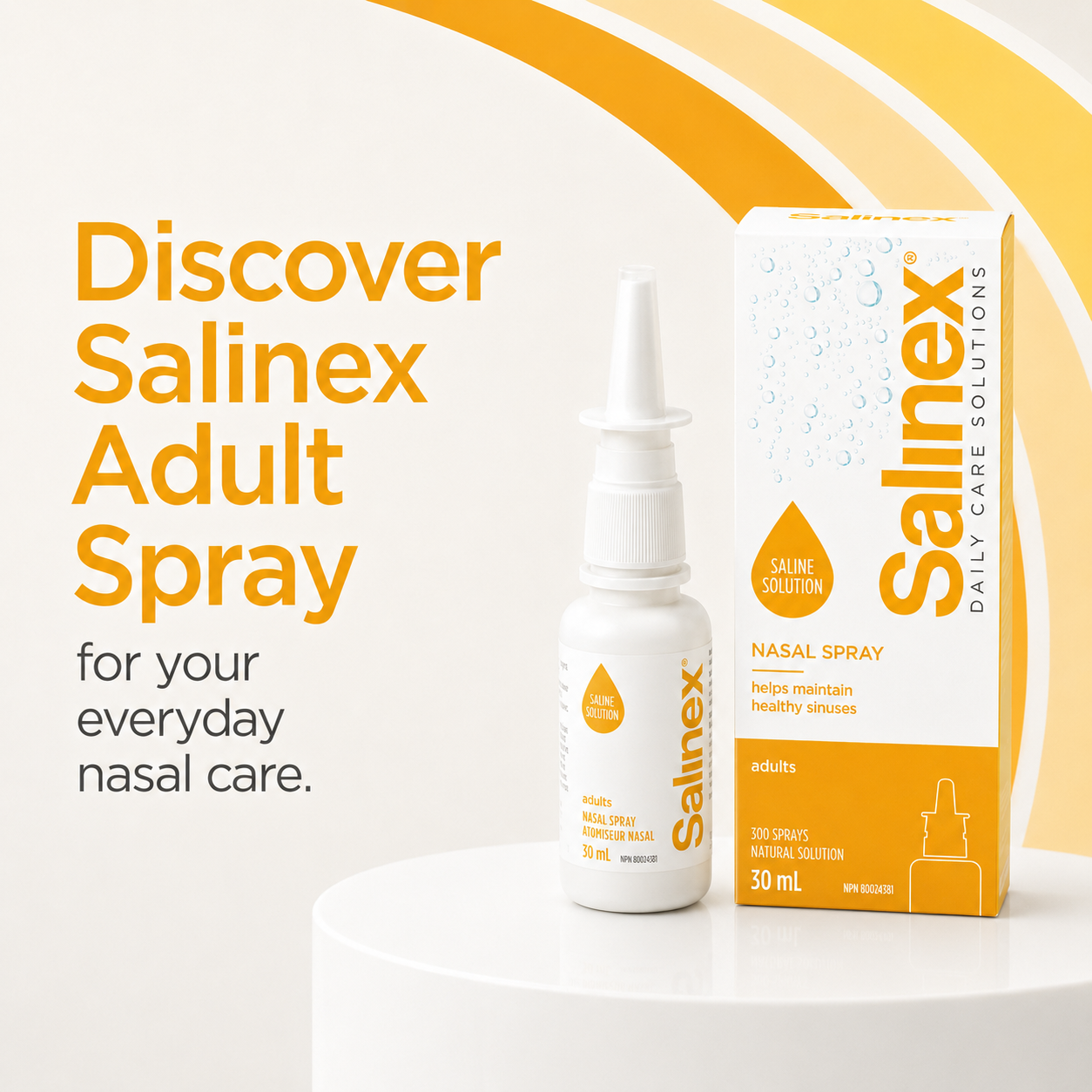 Salinex® Nasal spray, saline solution For adults 8
