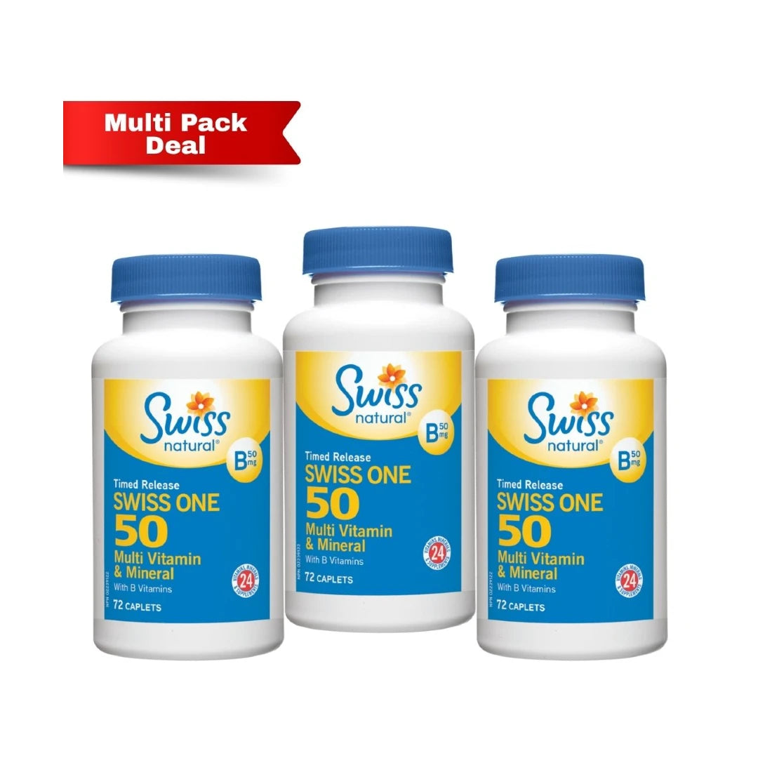 3 Packs Swiss One 50 TR Multi Vit & Min